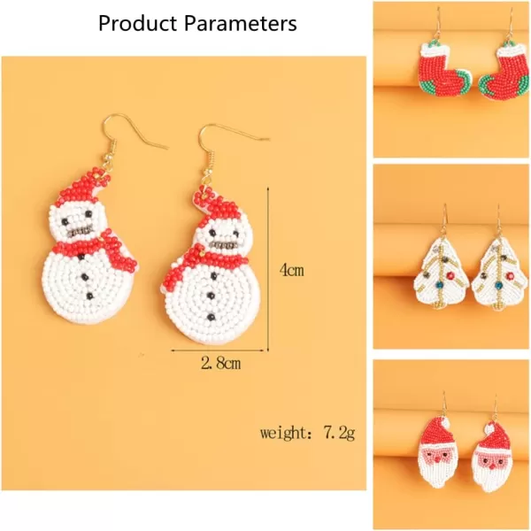 Beaded Christmas Earrings for Women Girls Colorful Cubic Zirconia White Green Red Ball Beads Statement Drop Dangling Hook Stud Hypoallergenic Boho Xmas New Year Jewelry Gifts ChristmastreeBeaded Christmas Earrings for Women Girls Colorful Cubic Zirconia White Green Red Ball Beads Statement Drop Dangling Hook Stud Hypoallergenic Boho Xmas New Year Jewelry Gifts Christmastree