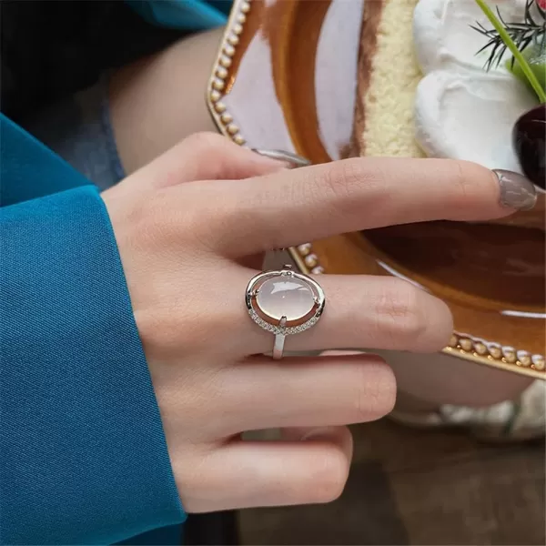 CZ Cat Eye Stone Statement Ring for Women Girls 925 Silver Plated Vintage Rhinestone Oval Birthstone Expandable Adjustable Open Wrap Rings Comfort Fit Wedding Engagement Valentine Jewelry GiftCZ Cat Eye Stone Statement Ring for Women Girls 925 Silver Plated Vintage Rhinestone Oval Birthstone Expandable Adjustable Open Wrap Rings Comfort Fit Wedding Engagement Valentine Jewelry Gift