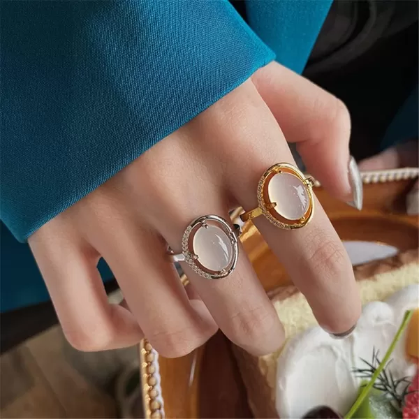 CZ Cat Eye Stone Statement Ring for Women Girls 925 Silver Plated Vintage Rhinestone Oval Birthstone Expandable Adjustable Open Wrap Rings Comfort Fit Wedding Engagement Valentine Jewelry GiftCZ Cat Eye Stone Statement Ring for Women Girls 925 Silver Plated Vintage Rhinestone Oval Birthstone Expandable Adjustable Open Wrap Rings Comfort Fit Wedding Engagement Valentine Jewelry Gift
