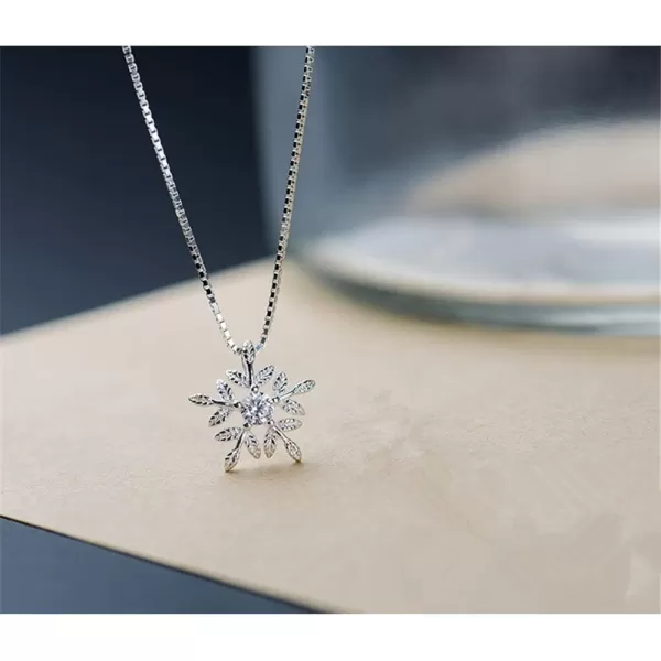 Crystal Snowflake Necklace for Women Girls S925 Sterling Silver White Gold Plated Charm Cubic Zirconia Cute Winter Flower Pendant Choker Adjustable Box Chain 18 Inch Delicate Wedding Christmas GiftsCrystal Snowflake Necklace for Women Girls S925 Sterling Silver White Gold Plated Charm Cubic Zirconia Cute Winter Flower Pendant Choker Adjustable Box Chain 18 Inch Delicate Wedding Christmas Gifts