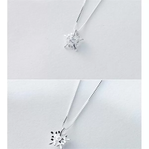 Crystal Snowflake Necklace for Women Girls S925 Sterling Silver White Gold Plated Charm Cubic Zirconia Cute Winter Flower Pendant Choker Adjustable Box Chain 18 Inch Delicate Wedding Christmas GiftsCrystal Snowflake Necklace for Women Girls S925 Sterling Silver White Gold Plated Charm Cubic Zirconia Cute Winter Flower Pendant Choker Adjustable Box Chain 18 Inch Delicate Wedding Christmas Gifts