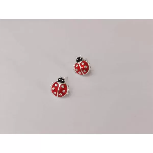 Cute Ladybug Tiny Stud Earrings for Women Girls 925 Sterling Silver Hypoallergenic Dainty Red Bugs Black Head Small Lucky Post Tragus Fashion Animal Jewelry Birthday Christmas Gifts for DaughterCute Ladybug Tiny Stud Earrings for Women Girls 925 Sterling Silver Hypoallergenic Dainty Red Bugs Black Head Small Lucky Post Tragus Fashion Animal Jewelry Birthday Christmas Gifts for Daughter