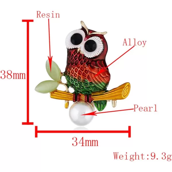 Cute Owl Brooches for Women Girls Fashion Antique Gold Tone Alloy Pearl Resin Cute Colourful Bird Animal Brooch Pins Scarves Shawl Clip Neck Bow Tie Necktie Dress Accessories Jewelry Unique GiftsCute Owl Brooches for Women Girls Fashion Antique Gold Tone Alloy Pearl Resin Cute Colourful Bird Animal Brooch Pins Scarves Shawl Clip Neck Bow Tie Necktie Dress Accessories Jewelry Unique Gifts