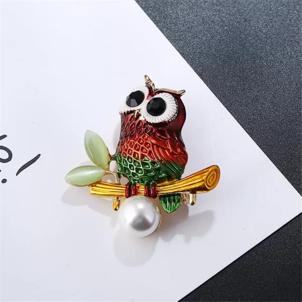 Cute Owl Brooches for Women Girls Fashion Antique Gold Tone Alloy Pearl Resin Cute Colourful Bird Animal Brooch Pins Scarves Shawl Clip Neck Bow Tie Necktie Dress Accessories Jewelry Unique GiftsCute Owl Brooches for Women Girls Fashion Antique Gold Tone Alloy Pearl Resin Cute Colourful Bird Animal Brooch Pins Scarves Shawl Clip Neck Bow Tie Necktie Dress Accessories Jewelry Unique Gifts