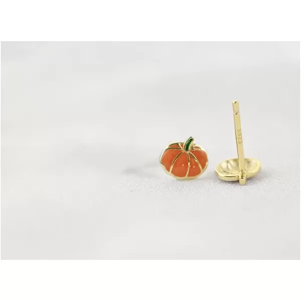 Cute Pumpkin Tiny Small Stud Earrings for Women Girls 925 Sterling Silver Gold Plated Hypoallergenic Enameled Halloween Thanksgiving Fall Party Jewelry Christmas Gifts for DaughterCute Pumpkin Tiny Small Stud Earrings for Women Girls 925 Sterling Silver Gold Plated Hypoallergenic Enameled Halloween Thanksgiving Fall Party Jewelry Christmas Gifts for Daughter
