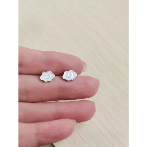 Cute Smiley Cloud Stud Earrings for Women Girls 925 Sterling Silver Hypoallergenic Enamel Tiny Small Happy Face Cartilage Tragus Post Dainty Weather Piercing Jewelry Gifts for Daughter NieceCute Smiley Cloud Stud Earrings for Women Girls 925 Sterling Silver Hypoallergenic Enamel Tiny Small Happy Face Cartilage Tragus Post Dainty Weather Piercing Jewelry Gifts for Daughter Niece