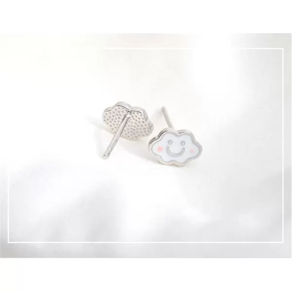 Cute Smiley Cloud Stud Earrings for Women Girls 925 Sterling Silver Hypoallergenic Enamel Tiny Small Happy Face Cartilage Tragus Post Dainty Weather Piercing Jewelry Gifts for Daughter NieceCute Smiley Cloud Stud Earrings for Women Girls 925 Sterling Silver Hypoallergenic Enamel Tiny Small Happy Face Cartilage Tragus Post Dainty Weather Piercing Jewelry Gifts for Daughter Niece