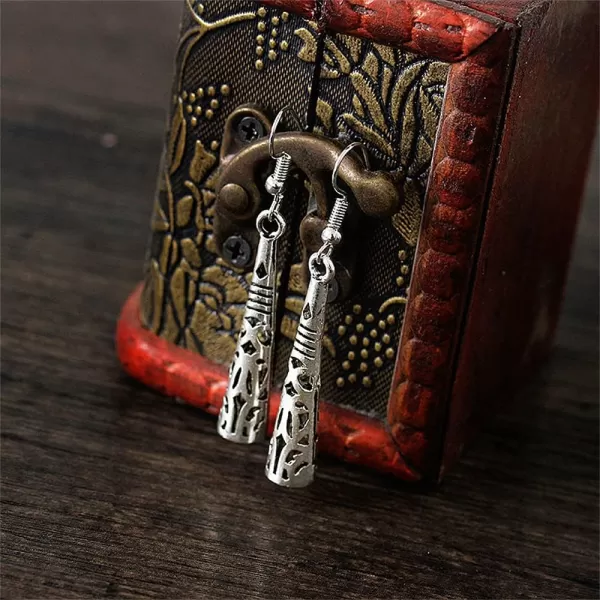 Geometric Filigree Dangle Drop Earrings for Women Girls Vintage Bell Cone Charms Dangling Hook Stud Earring Boho Unique Oxidized JewelryGeometric Filigree Dangle Drop Earrings for Women Girls Vintage Bell Cone Charms Dangling Hook Stud Earring Boho Unique Oxidized Jewelry