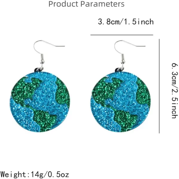 Glitter Round Earth Dangle Earrings for Women Girls Blue Green Acrylic Shiny Circle Ocean World Earth Day Statement Charms Drop Dangling Hook Stud Lightweight Cute Holiday Party Y2K Jewelry Gifts SouvenirsGlitter Round Earth Dangle Earrings for Women Girls Blue Green Acrylic Shiny Circle Ocean World Earth Day Statement Charms Drop Dangling Hook Stud Lightweight Cute Holiday Party Y2K Jewelry Gifts Souvenirs