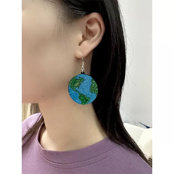 Glitter Round Earth Dangle Earrings for Women Girls Blue Green Acrylic Shiny Circle Ocean World Earth Day Statement Charms Drop Dangling Hook Stud Lightweight Cute Holiday Party Y2K Jewelry Gifts SouvenirsGlitter Round Earth Dangle Earrings for Women Girls Blue Green Acrylic Shiny Circle Ocean World Earth Day Statement Charms Drop Dangling Hook Stud Lightweight Cute Holiday Party Y2K Jewelry Gifts Souvenirs