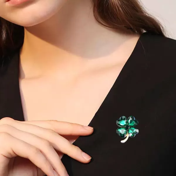Green Hearted Rhinestone Clover Leaf Brooch Pin for Women Girls Unisex Gold Plated Fashion Crystal Flower Brooches Lapel Pins Lucky Decor Dress Accessories St Patricks Day Holiday Festival Party Jewelry GiftGreen Hearted Rhinestone Clover Leaf Brooch Pin for Women Girls Unisex Gold Plated Fashion Crystal Flower Brooches Lapel Pins Lucky Decor Dress Accessories St Patricks Day Holiday Festival Party Jewelry Gift