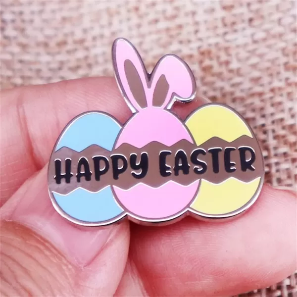 Happy Easter Brooch Pin for Women Girls Fashion Enamel Blue Pink Yellow Eggs Bunny Rabbit Animal Festival Brooches Lapel Pins Cute Dress Accessories Holiday Party Jewelry Gift for Daughter NieceHappy Easter Brooch Pin for Women Girls Fashion Enamel Blue Pink Yellow Eggs Bunny Rabbit Animal Festival Brooches Lapel Pins Cute Dress Accessories Holiday Party Jewelry Gift for Daughter Niece