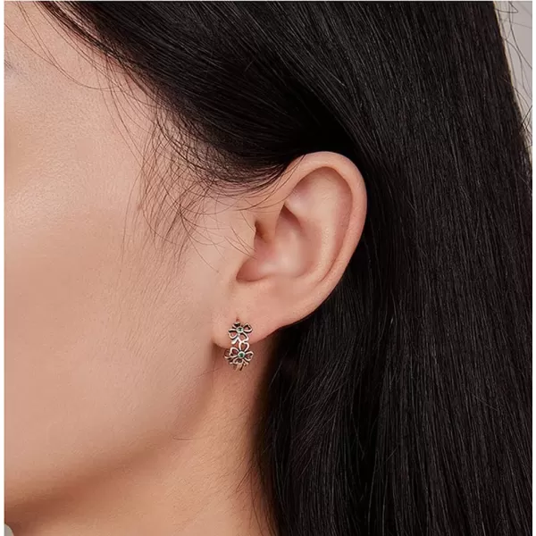 Huggie CZ Clover Hoop Earrings for Women Girls 925 Sterling Silver Green Crystal Hypoallergenic Small Flower Leaf Hoops Cuff Cartilage Elegant Lucky Birthday StPatricks Day Jewelry GiftsHuggie CZ Clover Hoop Earrings for Women Girls 925 Sterling Silver Green Crystal Hypoallergenic Small Flower Leaf Hoops Cuff Cartilage Elegant Lucky Birthday StPatricks Day Jewelry Gifts