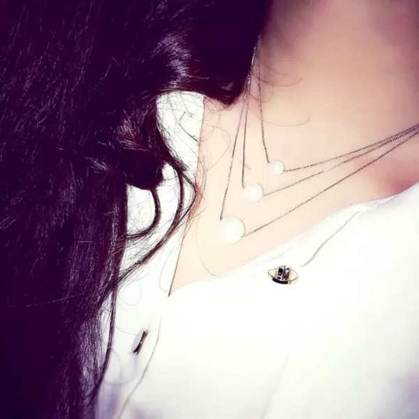 Layered Pearl Choker Necklace for Women Girls 925 Sterling Silver Tiny 3 Pearls Ball Bead Pendant Multilayer Long Tiered Box Chain Love Collar Necklace Dainty Jewelry 18Layered Pearl Choker Necklace for Women Girls 925 Sterling Silver Tiny 3 Pearls Ball Bead Pendant Multilayer Long Tiered Box Chain Love Collar Necklace Dainty Jewelry 18