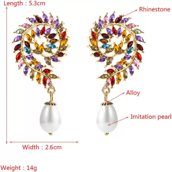 Luxury CZ Leaf Statement Earrings for Women Girls Fashion Twisted Screw Cubic Zirconia Cluster Imitation Baroque Pearl Dangle Drop Stud Lightweight Wedding Anniversary Christmas Decorated JewelryLuxury CZ Leaf Statement Earrings for Women Girls Fashion Twisted Screw Cubic Zirconia Cluster Imitation Baroque Pearl Dangle Drop Stud Lightweight Wedding Anniversary Christmas Decorated Jewelry