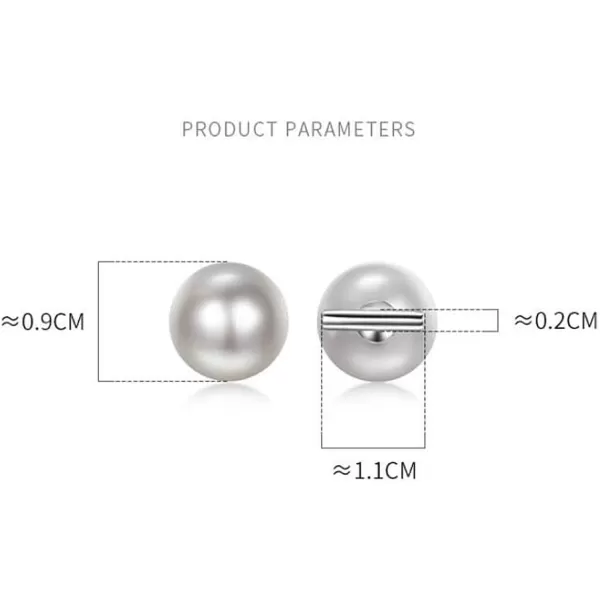 Mini Bar Pearl Ball Stud Earrings for Women Girls 925 Sterling Silver Dainty Tiny Small White Imitation 9mm Pearls Double Sided Front Back Cuff Cartilage Jacket Hypoallergenic Piercing JewelryMini Bar Pearl Ball Stud Earrings for Women Girls 925 Sterling Silver Dainty Tiny Small White Imitation 9mm Pearls Double Sided Front Back Cuff Cartilage Jacket Hypoallergenic Piercing Jewelry
