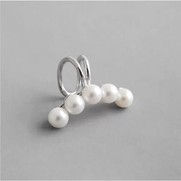 Pave Pearl Cuff Cartilage Earrings for Women Girls Sterling Silver Tiny Pearls Huggie Small Hoop Cute Layered Wrap NonPierced Ear Dainty Hypoallergenic Fashion Elegant Jewelry Wedding Birthday GiftsPave Pearl Cuff Cartilage Earrings for Women Girls Sterling Silver Tiny Pearls Huggie Small Hoop Cute Layered Wrap NonPierced Ear Dainty Hypoallergenic Fashion Elegant Jewelry Wedding Birthday Gifts