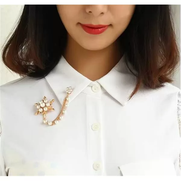 Pearl Snowflake Flower Brooches for Women Girls Fashion Gold Tone Tassel Chain Drop Dangling Brooch Pin Breastpin Sweater Guard Clip Dainty Lapel Pins Dress Accessories Jewelry Birthday ChristmasPearl Snowflake Flower Brooches for Women Girls Fashion Gold Tone Tassel Chain Drop Dangling Brooch Pin Breastpin Sweater Guard Clip Dainty Lapel Pins Dress Accessories Jewelry Birthday Christmas