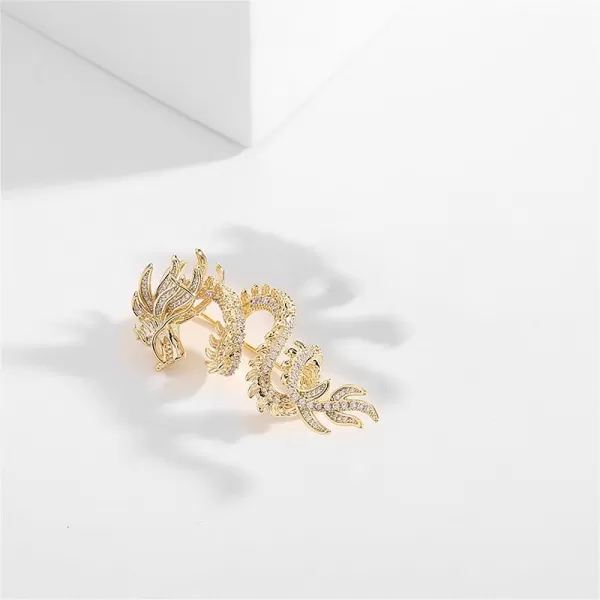 Rhinestone Dragon Brooch Pin for Women Girls Men Gold Plated Fashion Crystal Mythical Creatures Animal Brooches Lapel Pins Dainty Dress Suit Accessories Cute Christmas Lunar Year HipHop Jewelry Gift Souvenir for FriendRhinestone Dragon Brooch Pin for Women Girls Men Gold Plated Fashion Crystal Mythical Creatures Animal Brooches Lapel Pins Dainty Dress Suit Accessories Cute Christmas Lunar Year HipHop Jewelry Gift Souvenir for Friend