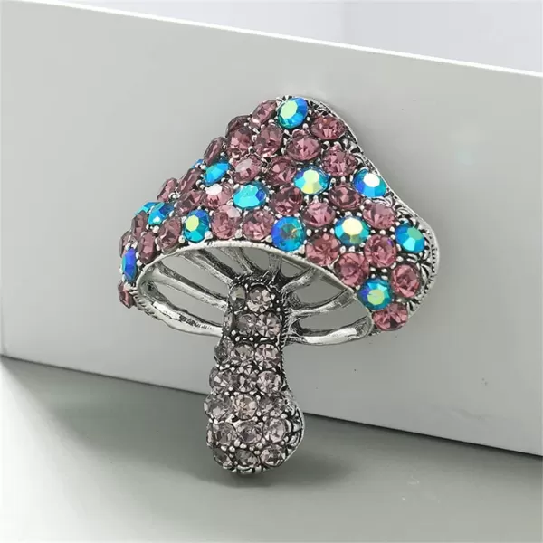 Rhinestone Mushroom Brooch Pin for Women Girls Teens Silver Tone Boho Vintage Pink AB Crystal Brooches Lapel Pins Creative Badge Dress Suit Scarft Accessories Holiday Anniversary Party Jewelry Dainty GiftRhinestone Mushroom Brooch Pin for Women Girls Teens Silver Tone Boho Vintage Pink AB Crystal Brooches Lapel Pins Creative Badge Dress Suit Scarft Accessories Holiday Anniversary Party Jewelry Dainty Gift