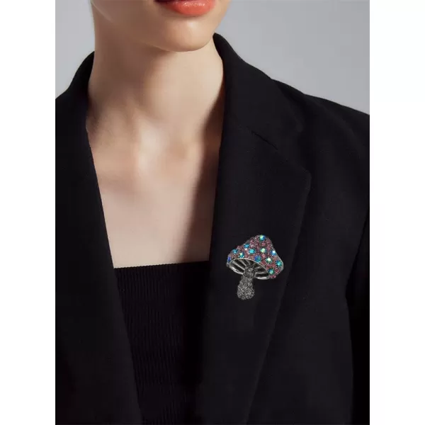 Rhinestone Mushroom Brooch Pin for Women Girls Teens Silver Tone Boho Vintage Pink AB Crystal Brooches Lapel Pins Creative Badge Dress Suit Scarft Accessories Holiday Anniversary Party Jewelry Dainty GiftRhinestone Mushroom Brooch Pin for Women Girls Teens Silver Tone Boho Vintage Pink AB Crystal Brooches Lapel Pins Creative Badge Dress Suit Scarft Accessories Holiday Anniversary Party Jewelry Dainty Gift