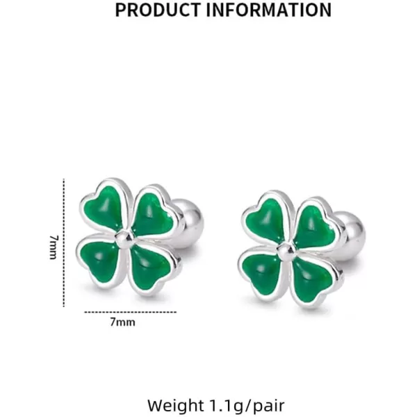 Tiny Clover Flower Earrings for Women Girls 925 Sterling Silver Hypoallergenic 18G Green Love Heart 4 Leaf Petal Cute Small Ball Studs Cartilage Piercing Tragus Post Lucky Dainty Gifts for Daughter Sister FriendTiny Clover Flower Earrings for Women Girls 925 Sterling Silver Hypoallergenic 18G Green Love Heart 4 Leaf Petal Cute Small Ball Studs Cartilage Piercing Tragus Post Lucky Dainty Gifts for Daughter Sister Friend