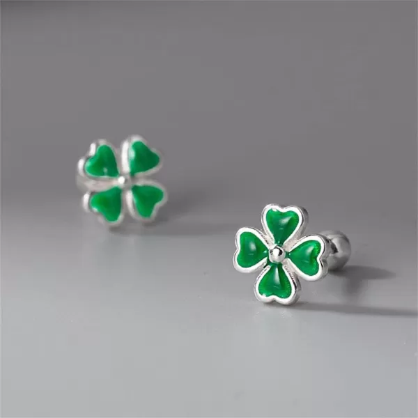 Tiny Clover Flower Earrings for Women Girls 925 Sterling Silver Hypoallergenic 18G Green Love Heart 4 Leaf Petal Cute Small Ball Studs Cartilage Piercing Tragus Post Lucky Dainty Gifts for Daughter Sister FriendTiny Clover Flower Earrings for Women Girls 925 Sterling Silver Hypoallergenic 18G Green Love Heart 4 Leaf Petal Cute Small Ball Studs Cartilage Piercing Tragus Post Lucky Dainty Gifts for Daughter Sister Friend