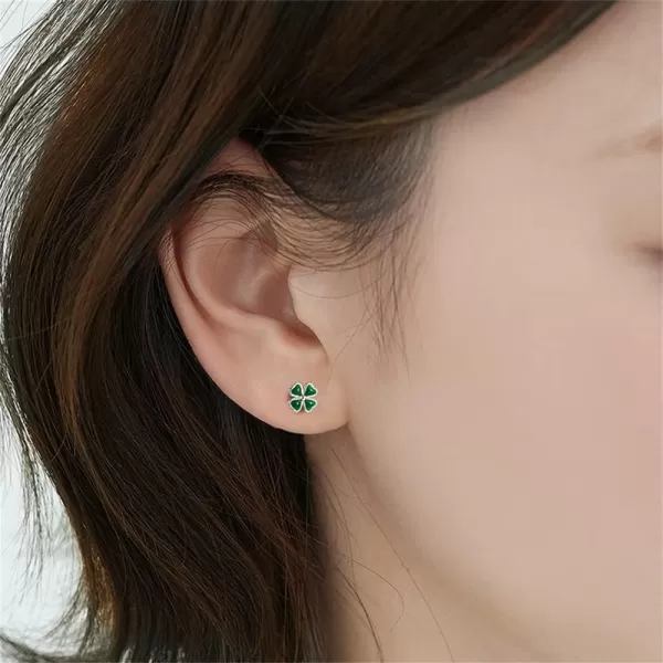Tiny Clover Flower Earrings for Women Girls 925 Sterling Silver Hypoallergenic 18G Green Love Heart 4 Leaf Petal Cute Small Ball Studs Cartilage Piercing Tragus Post Lucky Dainty Gifts for Daughter Sister FriendTiny Clover Flower Earrings for Women Girls 925 Sterling Silver Hypoallergenic 18G Green Love Heart 4 Leaf Petal Cute Small Ball Studs Cartilage Piercing Tragus Post Lucky Dainty Gifts for Daughter Sister Friend