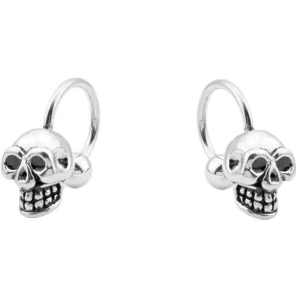 16G Skull Bead Cartilage Huggie Hoop Earrings for Women Girls Stainless Steel Vintage Small Skeleton 4mm Ball Back Stud Earring Hypoallergenic Punk Halloween Body Piercing Jewelry Unisex Gifts16G Skull Bead Cartilage Huggie Hoop Earrings for Women Girls Stainless Steel Vintage Small Skeleton 4mm Ball Back Stud Earring Hypoallergenic Punk Halloween Body Piercing Jewelry Unisex Gifts