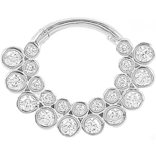16G Sterling Silver Piercing Nose Ring Cubic Zirconia 9mm Septum Hinged Segment Small Hoop for Women Girls CZ Cartilage Conch Tragus Stud Earring Hypoallergenic Body Pierced Jewelry 1 Piece Luxury16G Sterling Silver Piercing Nose Ring Cubic Zirconia 9mm Septum Hinged Segment Small Hoop for Women Girls CZ Cartilage Conch Tragus Stud Earring Hypoallergenic Body Pierced Jewelry 1 Piece Luxury