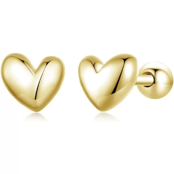18g Gold Mini Heart Sterling Silver Hypoallergenic Pierced Earrings for Women Girls Teens Minimalist Love Hearted Bead Stud Tiny Small Cartilage 3mm Ball Screw Back Tragus Cute Birthday Christmas Valentines Jewelry Gifts18g Gold Mini Heart Sterling Silver Hypoallergenic Pierced Earrings for Women Girls Teens Minimalist Love Hearted Bead Stud Tiny Small Cartilage 3mm Ball Screw Back Tragus Cute Birthday Christmas Valentines Jewelry Gifts
