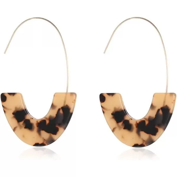 Acrylic Wire Drop Statement Lightweight Tortoise Hoop Earrings for Women Girls Resin Big Threader Dangle Stud Earring Fashion Cute Y2K Jewelry Leopard PrintAcrylic Wire Drop Statement Lightweight Tortoise Hoop Earrings for Women Girls Resin Big Threader Dangle Stud Earring Fashion Cute Y2K Jewelry Leopard Print
