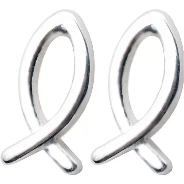Cute Fish Sterling Silver Tiny Stud Earrings for Women Teen Girls Hypoallergenic Minimalist IchthusCute Fish Sterling Silver Tiny Stud Earrings for Women Teen Girls Hypoallergenic Minimalist Ichthus