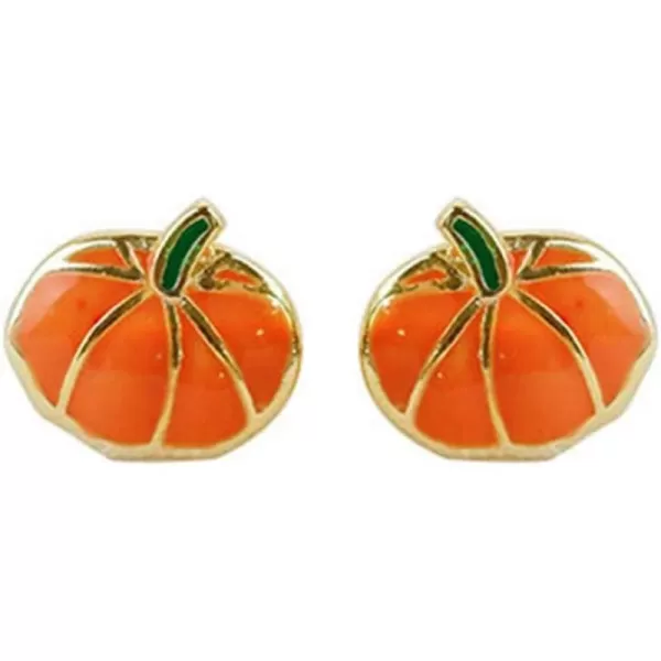 Cute Pumpkin Tiny Small Stud Earrings for Women Girls 925 Sterling Silver Gold Plated Hypoallergenic Enameled Halloween Thanksgiving Fall Party Jewelry Christmas Gifts for DaughterCute Pumpkin Tiny Small Stud Earrings for Women Girls 925 Sterling Silver Gold Plated Hypoallergenic Enameled Halloween Thanksgiving Fall Party Jewelry Christmas Gifts for Daughter
