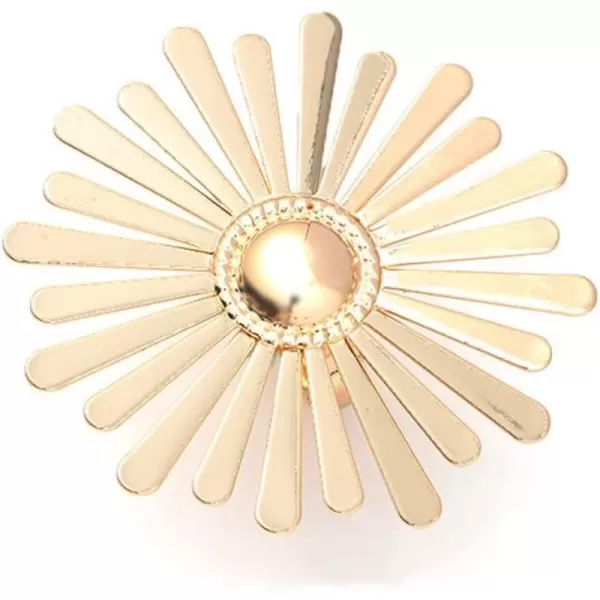 Exaggerated Big Round Flower Statement Ring for Women Girls Boho Antique Daisy Expandable Adjustable Open Wrap Finger Rings Comfort Fit Retro Bollywood Style Jewelry Gold ToneExaggerated Big Round Flower Statement Ring for Women Girls Boho Antique Daisy Expandable Adjustable Open Wrap Finger Rings Comfort Fit Retro Bollywood Style Jewelry Gold Tone