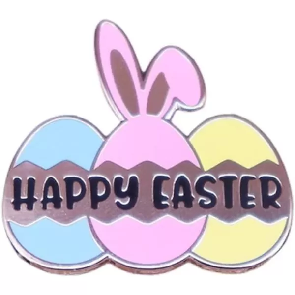 Happy Easter Brooch Pin for Women Girls Fashion Enamel Blue Pink Yellow Eggs Bunny Rabbit Animal Festival Brooches Lapel Pins Cute Dress Accessories Holiday Party Jewelry Gift for Daughter NieceHappy Easter Brooch Pin for Women Girls Fashion Enamel Blue Pink Yellow Eggs Bunny Rabbit Animal Festival Brooches Lapel Pins Cute Dress Accessories Holiday Party Jewelry Gift for Daughter Niece