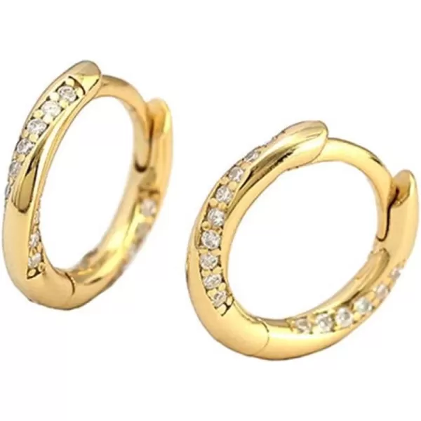 Huggie Earrings 925 Sterling Silver Small Hoop Cartilage Earring for Women Girls Hypoallergenic Twisted Cubic Zirconia Cute Birthday Christmas Wedding Piercing Jewelry Dainty Gifts 14K Gold PlatedHuggie Earrings 925 Sterling Silver Small Hoop Cartilage Earring for Women Girls Hypoallergenic Twisted Cubic Zirconia Cute Birthday Christmas Wedding Piercing Jewelry Dainty Gifts 14K Gold Plated