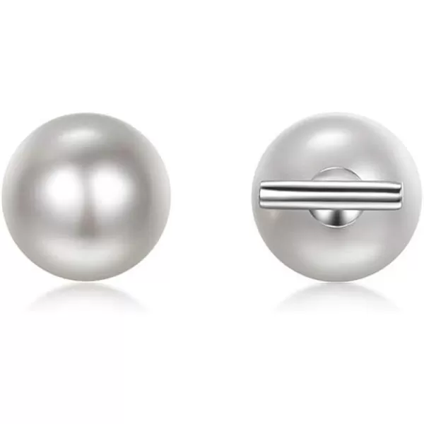 Mini Bar Pearl Ball Stud Earrings for Women Girls 925 Sterling Silver Dainty Tiny Small White Imitation 9mm Pearls Double Sided Front Back Cuff Cartilage Jacket Hypoallergenic Piercing JewelryMini Bar Pearl Ball Stud Earrings for Women Girls 925 Sterling Silver Dainty Tiny Small White Imitation 9mm Pearls Double Sided Front Back Cuff Cartilage Jacket Hypoallergenic Piercing Jewelry