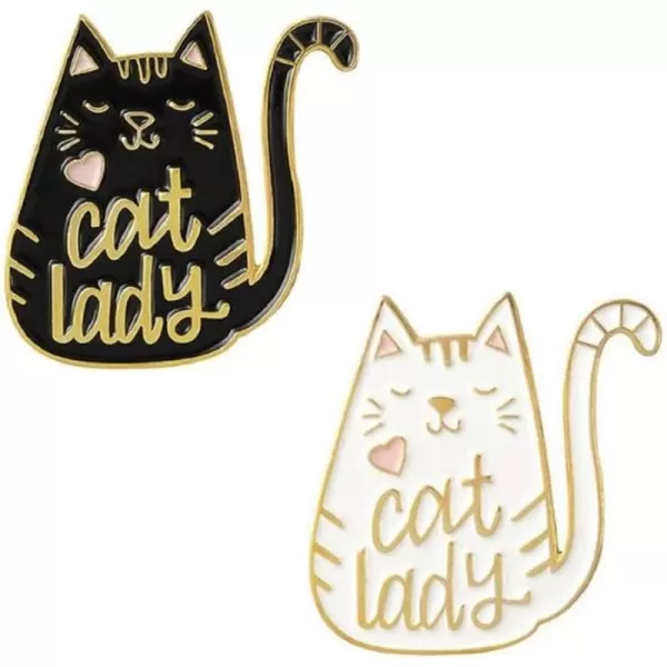 Pair of Lady Cat Brooches Lapel Pin for Women Girls Best Friends Fashion Cute Animal Pink Love Heart Black White Kitten Pins Dress Suit Scarft Accessories Badge Gifts Christmas Valentines DayPair of Lady Cat Brooches Lapel Pin for Women Girls Best Friends Fashion Cute Animal Pink Love Heart Black White Kitten Pins Dress Suit Scarft Accessories Badge Gifts Christmas Valentines Day