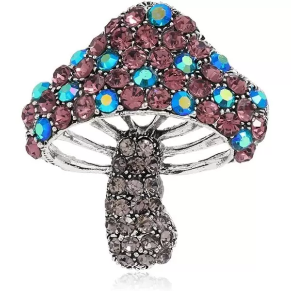 Rhinestone Mushroom Brooch Pin for Women Girls Teens Silver Tone Boho Vintage Pink AB Crystal Brooches Lapel Pins Creative Badge Dress Suit Scarft Accessories Holiday Anniversary Party Jewelry Dainty GiftRhinestone Mushroom Brooch Pin for Women Girls Teens Silver Tone Boho Vintage Pink AB Crystal Brooches Lapel Pins Creative Badge Dress Suit Scarft Accessories Holiday Anniversary Party Jewelry Dainty Gift