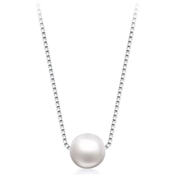 Single Imitation Pearl Pendant Choker Necklace for Women Girls S925 Sterling Silver 18k White Gold Plated Tiny Small Box Chain Jewelry Wedding Birthday Christmas Gifts for Mom Teens 16 inch 6mm PearlSingle Imitation Pearl Pendant Choker Necklace for Women Girls S925 Sterling Silver 18k White Gold Plated Tiny Small Box Chain Jewelry Wedding Birthday Christmas Gifts for Mom Teens 16 inch 6mm Pearl