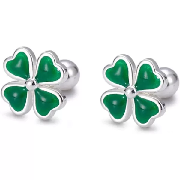 Tiny Clover Flower Earrings for Women Girls 925 Sterling Silver Hypoallergenic 18G Green Love Heart 4 Leaf Petal Cute Small Ball Studs Cartilage Piercing Tragus Post Lucky Dainty Gifts for Daughter Sister FriendTiny Clover Flower Earrings for Women Girls 925 Sterling Silver Hypoallergenic 18G Green Love Heart 4 Leaf Petal Cute Small Ball Studs Cartilage Piercing Tragus Post Lucky Dainty Gifts for Daughter Sister Friend
