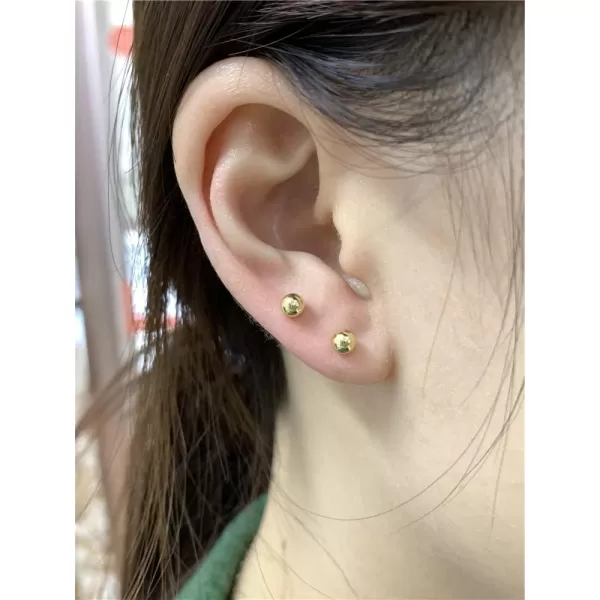 2 Pairs Ball Bead Hypoallergenic Piercing Stud Earrings Set 925 Sterling Silver 4mm Balls Tiny Small Cartilage Tragus Post Dainty Body Jewelry Gifts Gold2 Pairs Ball Bead Hypoallergenic Piercing Stud Earrings Set 925 Sterling Silver 4mm Balls Tiny Small Cartilage Tragus Post Dainty Body Jewelry Gifts Gold
