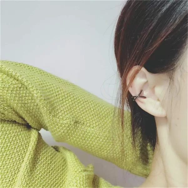 Black CZ X Cross Ear Cuff Wrap Clip Earrings for Women Girls Men Fashion Cubic Zirconia Non Piercing Ear Layered Criss Knot Open Hoop Earrings Minimalist Small Cartilage Delicate Gifts for Best FriendBlack CZ X Cross Ear Cuff Wrap Clip Earrings for Women Girls Men Fashion Cubic Zirconia Non Piercing Ear Layered Criss Knot Open Hoop Earrings Minimalist Small Cartilage Delicate Gifts for Best Friend