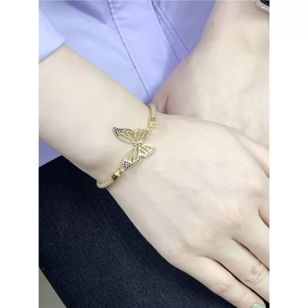 Boho Butterfly Bracelet for Women Girls Colored Cubic Zirconia Boho Sturdy Braided String Rope Adjustable Comfortable Lightweight Birthday Holiday Jewelry Dainty Gift for Daughter Mother SisterBoho Butterfly Bracelet for Women Girls Colored Cubic Zirconia Boho Sturdy Braided String Rope Adjustable Comfortable Lightweight Birthday Holiday Jewelry Dainty Gift for Daughter Mother Sister