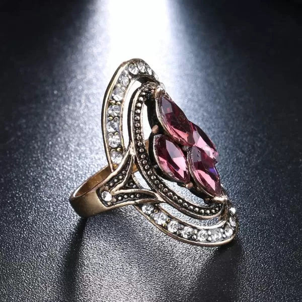 Boho Red CZ Wedding Statement Ring for Women Girls Vintage Bohemian Round Wide Band Rings Comfort Fit Retro Ethnic Indian Bollywood Christmas Cocktail Party Art Deco Jewelry Size 8Boho Red CZ Wedding Statement Ring for Women Girls Vintage Bohemian Round Wide Band Rings Comfort Fit Retro Ethnic Indian Bollywood Christmas Cocktail Party Art Deco Jewelry Size 8