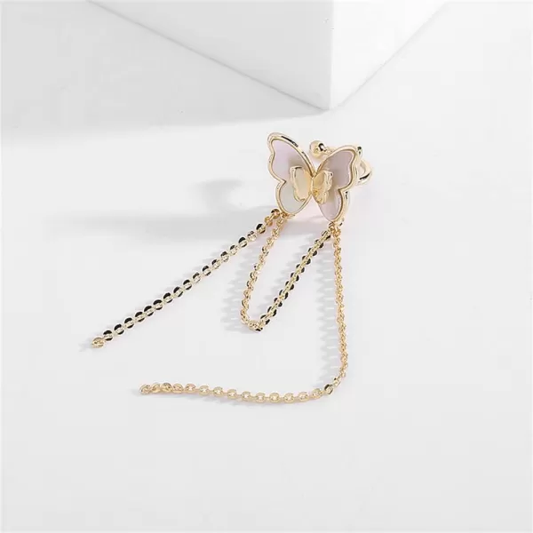 Butterfly Tassel Danlge Cuff Cartilage Earring for Women Girls Hypoallergenic Non Piercing Ear Gold Plated Shell Pearl Insect Chain Drop Dangling Open Small Hoop Beaded Wrap Fashion Dainty Jewelry 1 PCButterfly Tassel Danlge Cuff Cartilage Earring for Women Girls Hypoallergenic Non Piercing Ear Gold Plated Shell Pearl Insect Chain Drop Dangling Open Small Hoop Beaded Wrap Fashion Dainty Jewelry 1 PC