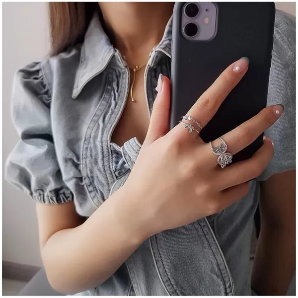 CZ Butterfly 925 Sterling Silver Ring for Women Girls Crystal Promise Statement Stacking Expandable Open Rings Adjustable Hand Made Jewelry Dainty Birthday Anniversary Christmas Valentines GiftsCZ Butterfly 925 Sterling Silver Ring for Women Girls Crystal Promise Statement Stacking Expandable Open Rings Adjustable Hand Made Jewelry Dainty Birthday Anniversary Christmas Valentines Gifts