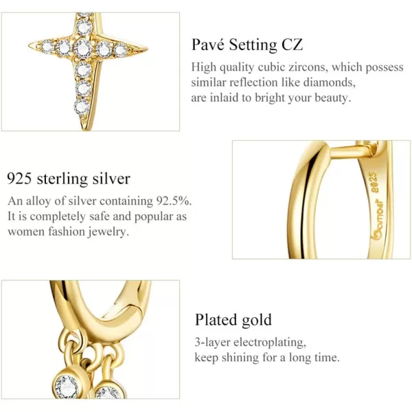CZ Cross Dangle Hoop Earrings for Women Girls Sterling Silver 14K Gold Plated Charms Round Crystal Drop Dangling Huggie Cartilage Cuff Helix Stud Leverback Christian Jewelry Christmas GiftsCZ Cross Dangle Hoop Earrings for Women Girls Sterling Silver 14K Gold Plated Charms Round Crystal Drop Dangling Huggie Cartilage Cuff Helix Stud Leverback Christian Jewelry Christmas Gifts