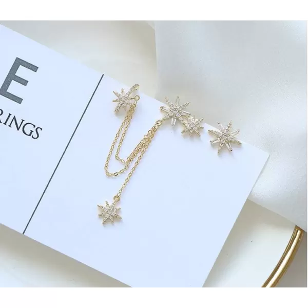 CZ Star Ear Cuff Tassel Stud Earrings for Women Girls Sterling Silver Post Pin Cubic Zirconia Charms Asymmetrical Huggie Star Small Hoop Cartilage Climber Crawler Wrap Dangle Drop EarringCZ Star Ear Cuff Tassel Stud Earrings for Women Girls Sterling Silver Post Pin Cubic Zirconia Charms Asymmetrical Huggie Star Small Hoop Cartilage Climber Crawler Wrap Dangle Drop Earring